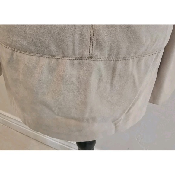 Zara Basics Women's Beige Shacket Shirt Jacket Oversized  SZ XL Minimalist - Picture 10 of 11